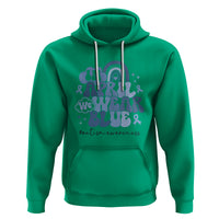Autism Awareness Hoodie In April We Wear Blue Rainbow Retro Groovy - Wonder Print Shop