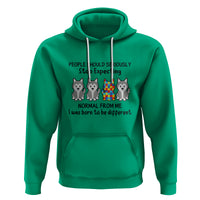 Cute Dog Autism Hoodie People Should Seriously Stop Expecting I Was Born To Be Different - Wonder Print Shop