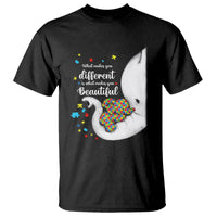 Elephant Autism T Shirt What Makes You Different Is What Makes You Beautiful Puzzle Pieces - Wonder Print Shop