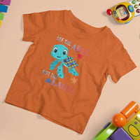 Turtle Autism T Shirt For Kid See The Able Not The Label Puzzle Pieces - Wonder Print Shop