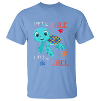 Turtle Autism T Shirt See The Able Not The Label Puzzle Pieces - Wonder Print Shop