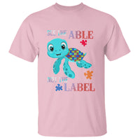 Turtle Autism T Shirt See The Able Not The Label Puzzle Pieces - Wonder Print Shop