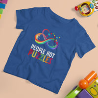 Autism Acceptance T Shirt For Kid People Not Puzzles Spectrum Infinity - Wonder Print Shop