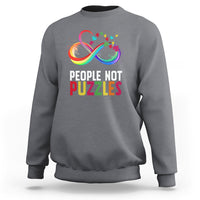 Autism Acceptance Sweatshirt People Not Puzzles Spectrum Infinity - Wonder Print Shop