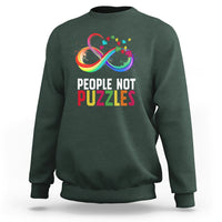 Autism Acceptance Sweatshirt People Not Puzzles Spectrum Infinity - Wonder Print Shop