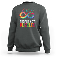 Autism Acceptance Sweatshirt People Not Puzzles Spectrum Infinity - Wonder Print Shop