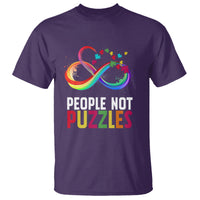 Autism Acceptance T Shirt People Not Puzzles Spectrum Infinity - Wonder Print Shop