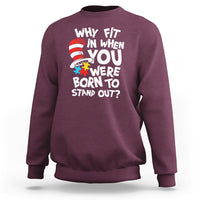 Proud Autism Sweatshirt Why Fit In When You Were Born To Stand Out - Wonder Print Shop