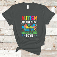 Autism Awareness T Shirt Accept Understand Love Spectrum Blue Ribbon - Wonder Print Shop