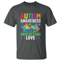 Autism Awareness T Shirt Accept Understand Love Spectrum Blue Ribbon - Wonder Print Shop