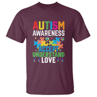 Autism Awareness T Shirt Accept Understand Love Spectrum Blue Ribbon - Wonder Print Shop