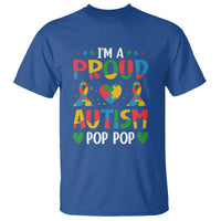 Autism Grandpa T Shirt I'm A Proud Autism Pop Pop - Wonder Print Shop