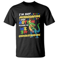 Dinosaur Autism T Shirt I'm Not Misbehaving I Have Autism Please Be Understanding - Wonder Print Shop