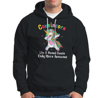 Cousincorn Like A Cousin Only Awesome Dabbing Unicorn Hoodie - Wonder Print Shop