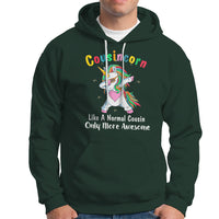 Cousincorn Like A Cousin Only Awesome Dabbing Unicorn Hoodie - Wonder Print Shop