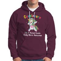 Cousincorn Like A Cousin Only Awesome Dabbing Unicorn Hoodie - Wonder Print Shop