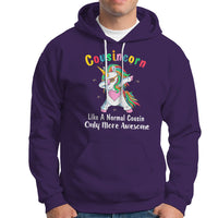 Cousincorn Like A Cousin Only Awesome Dabbing Unicorn Hoodie - Wonder Print Shop