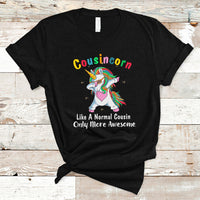Cousincorn Like A Cousin Only Awesome Dabbing Unicorn T Shirt - Wonder Print Shop