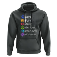 Autism Definition Hoodie Always Unique Totally Intelligent Sometimes Mysterious - Wonder Print Shop