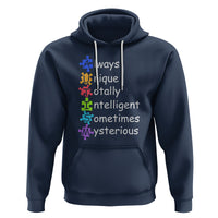 Autism Definition Hoodie Always Unique Totally Intelligent Sometimes Mysterious - Wonder Print Shop
