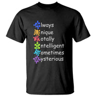 Autism Definition T Shirt Always Unique Totally Intelligent Sometimes Mysterious - Wonder Print Shop