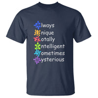 Autism Definition T Shirt Always Unique Totally Intelligent Sometimes Mysterious - Wonder Print Shop