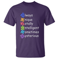 Autism Definition T Shirt Always Unique Totally Intelligent Sometimes Mysterious - Wonder Print Shop