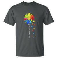 Sunflower Autism T Shirt Choose Kind Rainbow Puzzle Piece - Wonder Print Shop