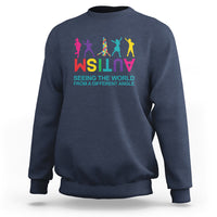 Proud Autism Sweatshirt Seeing The World From A Different Angle - Wonder Print Shop