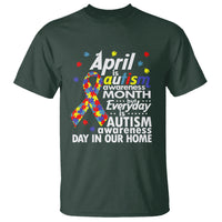 Autism Awareness T Shirt Everyday In Our Home Spectrum Puzzle Ribbon - Wonder Print Shop