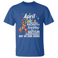 Autism Awareness T Shirt Everyday In Our Home Spectrum Puzzle Ribbon - Wonder Print Shop