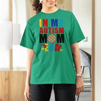 In My Autism Mom Era T Shirt For Women Love Support Puzzle Piece - Wonder Print Shop