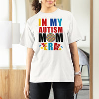 In My Autism Mom Era T Shirt For Women Love Support Puzzle Piece - Wonder Print Shop