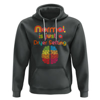 Proud Autism Hoodie Normal Is Just A Dryer Setting Neurodiversity Brain - Wonder Print Shop