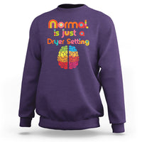 Proud Autism Sweatshirt Normal Is Just A Dryer Setting Neurodiversity Brain - Wonder Print Shop