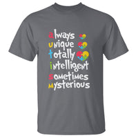 Autism Definition T Shirt Always Unique Totally Intelligent Sometimes Mysterious Puzzle Heart - Wonder Print Shop