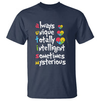 Autism Definition T Shirt Always Unique Totally Intelligent Sometimes Mysterious Puzzle Heart - Wonder Print Shop