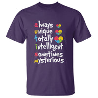 Autism Definition T Shirt Always Unique Totally Intelligent Sometimes Mysterious Puzzle Heart - Wonder Print Shop