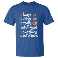 Autism Definition T Shirt Always Unique Totally Intelligent Sometimes Mysterious Puzzle Heart - Wonder Print Shop