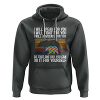 Autism Mom Hoodie I Will Speak Fight Advocate For You So That One Day You Can Do It For Yourself Retro Mama Bear - Wonder Print Shop