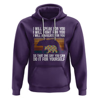 Autism Mom Hoodie I Will Speak Fight Advocate For You So That One Day You Can Do It For Yourself Retro Mama Bear - Wonder Print Shop