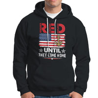 RED Friday Remember Everyone Deployed Retro Military Hoodie - Wonder Print Shop