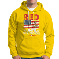 RED Friday Remember Everyone Deployed Retro Military Hoodie - Wonder Print Shop