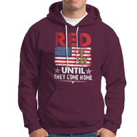 RED Friday Remember Everyone Deployed Retro Military Hoodie - Wonder Print Shop