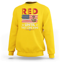 RED Friday Remember Everyone Deployed Retro Military Sweatshirt - Wonder Print Shop