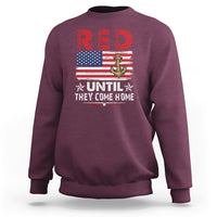 RED Friday Remember Everyone Deployed Retro Military Sweatshirt - Wonder Print Shop