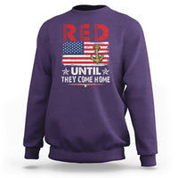 RED Friday Remember Everyone Deployed Retro Military Sweatshirt - Wonder Print Shop