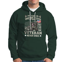 Grumpy Old Veteran Hoodie My Time In Uniform Is Over But Being A Veteran Never Ends - Wonder Print Shop