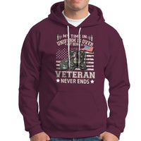 Grumpy Old Veteran Hoodie My Time In Uniform Is Over But Being A Veteran Never Ends - Wonder Print Shop