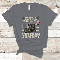Grumpy Old Veteran T Shirt My Time In Uniform Is Over But Being A Veteran Never Ends - Wonder Print Shop